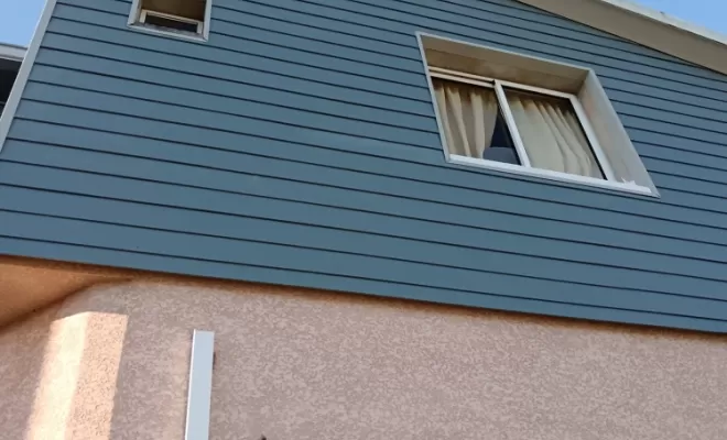 Rénovation extérieur - pose de bardage fibre ciment sur façade extérieure d'une maison à Petite Ile, Le Tampon, GB Rénovation Toiture 974