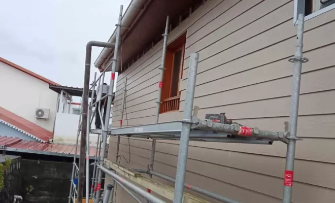 Rénovation d'une salle de bain, bardage fibre ciment et remplacement toiture à Saint-André, Le Tampon, GB Rénovation Toiture 974